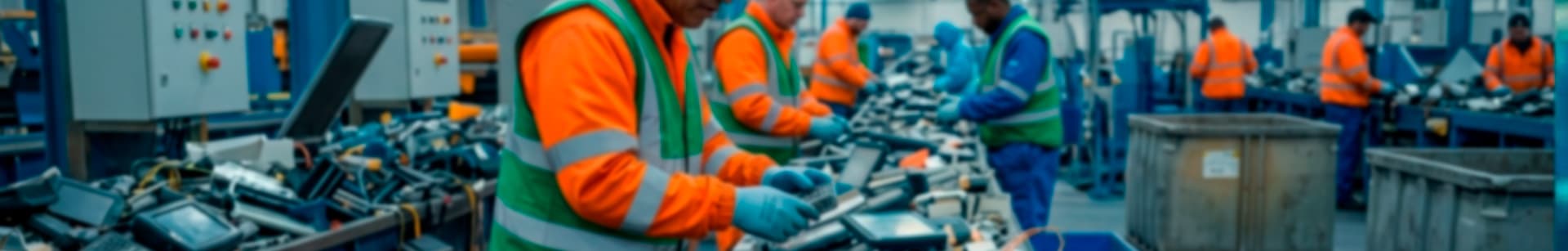 Circular Solutions team managing electronic waste at the plant